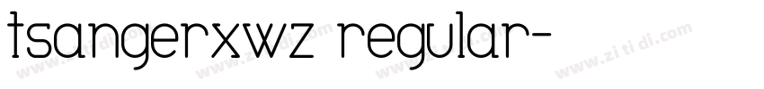 tsangerxwz regular字体转换